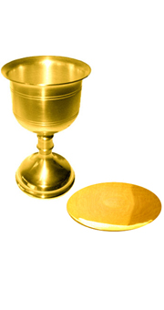 Gold Plated Chalice and paten Set