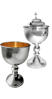 Chalice and Ciborium (Gold plated 24 Kt cup)