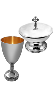 Chalice and Ciborium with celtic cross