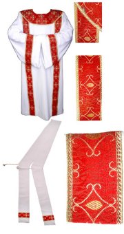 White Dalmatic + Stole for Deacon