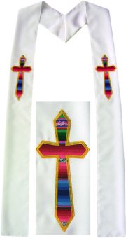 White Stole with Awayo Cross