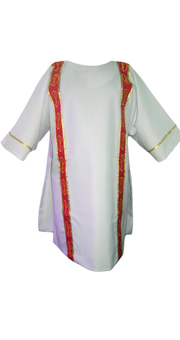 White Dalmatic with Red Orphrey