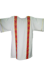 White Dalmatic with Red Orphrey