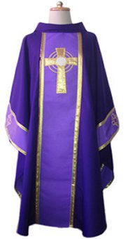 Purple Chasuble - Golden Cross