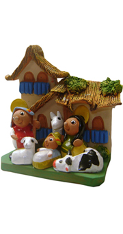 Andean nativity scene - House