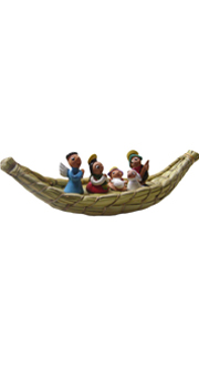 Nativity scene in totora - Small